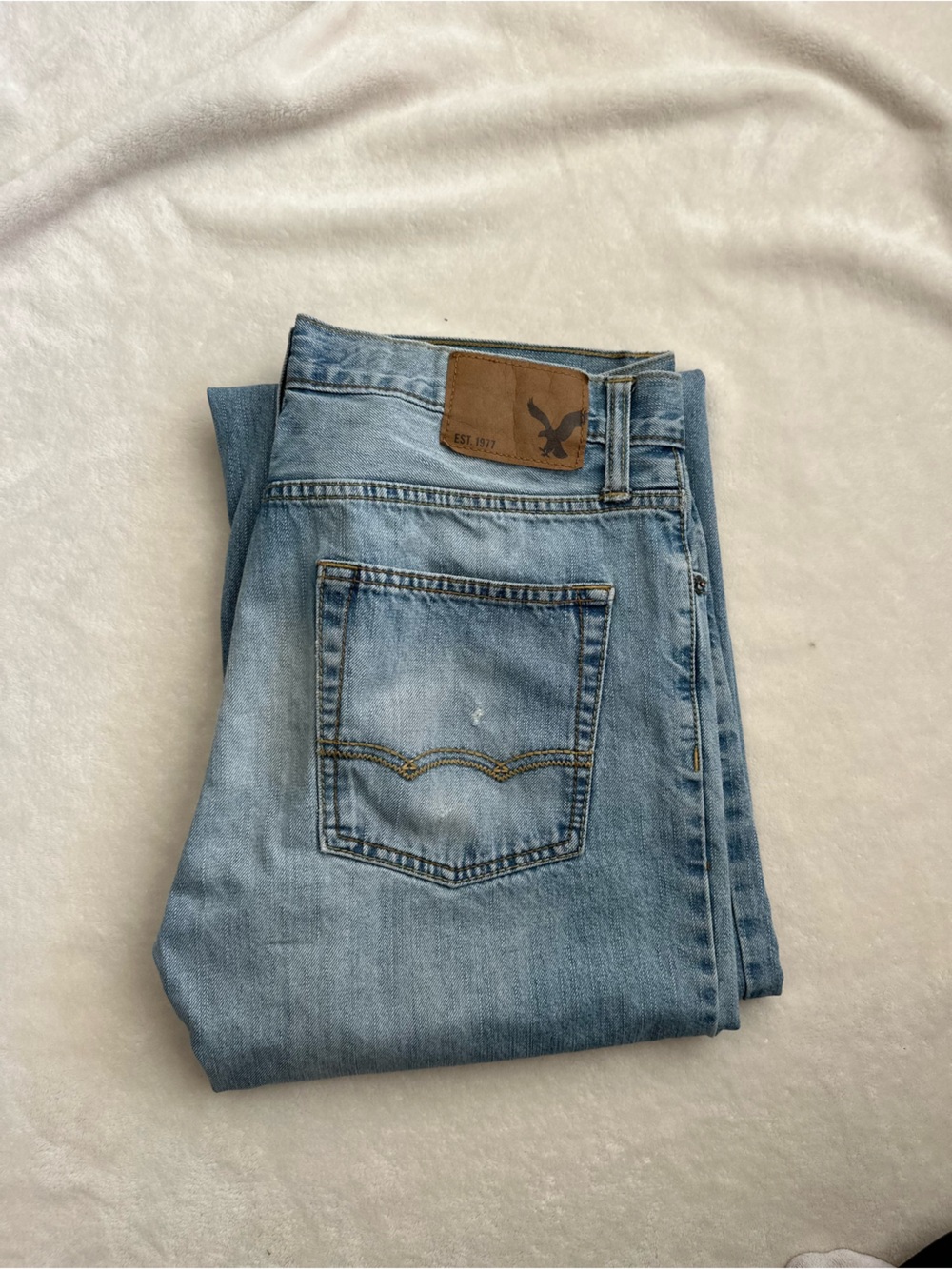 Men's American Eagle Light Wash Relaxed Fit Baggy Boyfriend Jeans 32x34